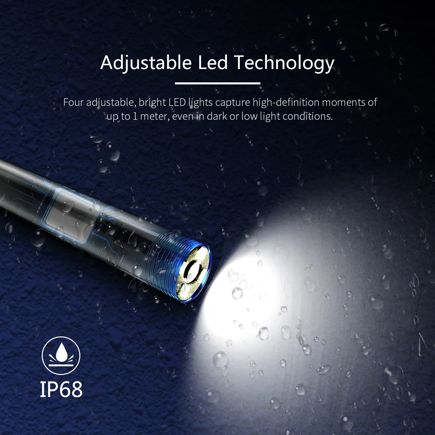 5MP Auto Focus 12mm 1944P 1/2/3.5/5m 3 in 1 Hard Cable Borescope Inspection Camera for Smartphone PC Endoscope Camera