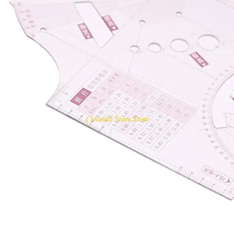 A3PC 3 قطع دمية الملابس حاكم واضح الخياطة حاكم نمط صنع قوالب اللحف مسطرة منحنية أداة لخياطة الملابس