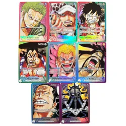 Anime One Piece OPCG English Leader Luffy Sabo Zoro Nami Law Ace Sanji Replica Sakazuki Reiju Perona Game Anime Collection Cards
