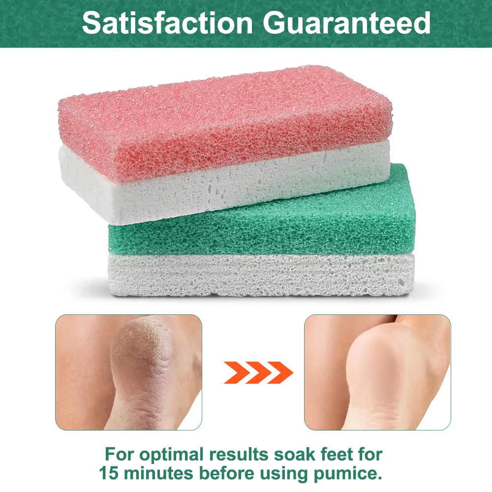 4 unids/pack de piedra pómez de vidrio para pies, eliminador de callos de piel muerta, herramienta exfoliante de pedicura