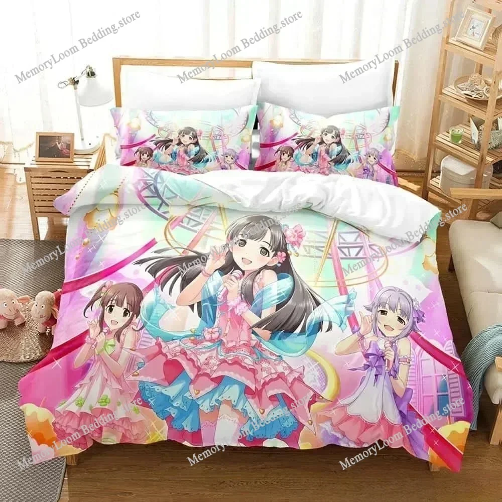 3D Printed THE IDOLM@STER Cinderella Girls Starlight Stage Bedding Set  Anime Set Adult Kid Bedroom Duvet Cover Sets
