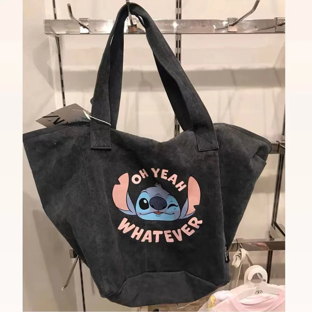 Stitch Cartoon borse grande capacità Anime Tote Casual All-match Satchel borse portaoggetti moda donna zaini da viaggio all\'aperto