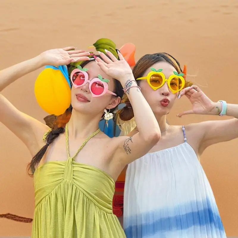 إكسسوار للحفلات بطابع هاواي، نظارات مضحكة لديكور أعياد الميلاد في حوض السباحة الصيفي على الشاطئ