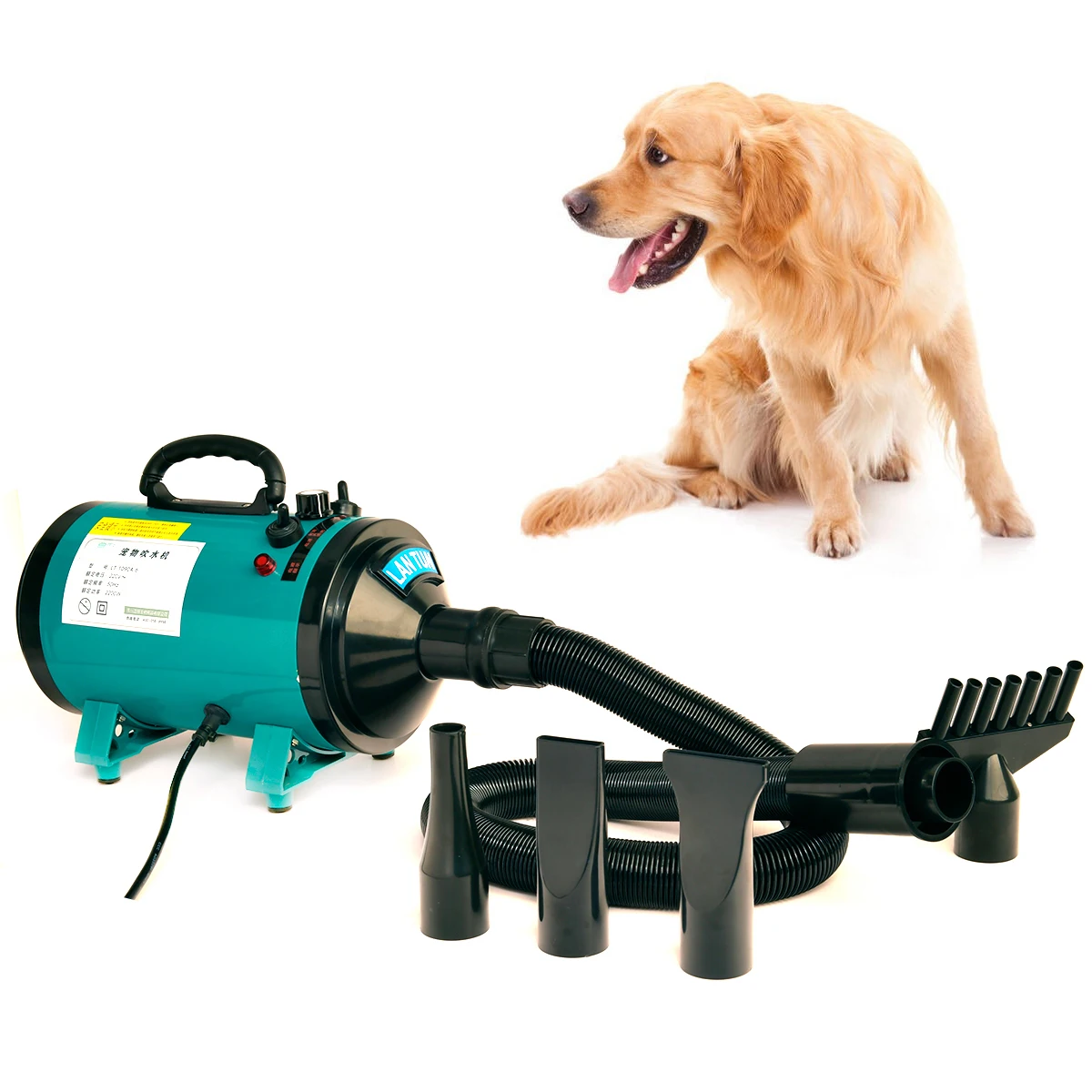 

LT-1090A-6 New Style Electric Portable High Quality Variable Speed 2200w Pet Grooming Dryer