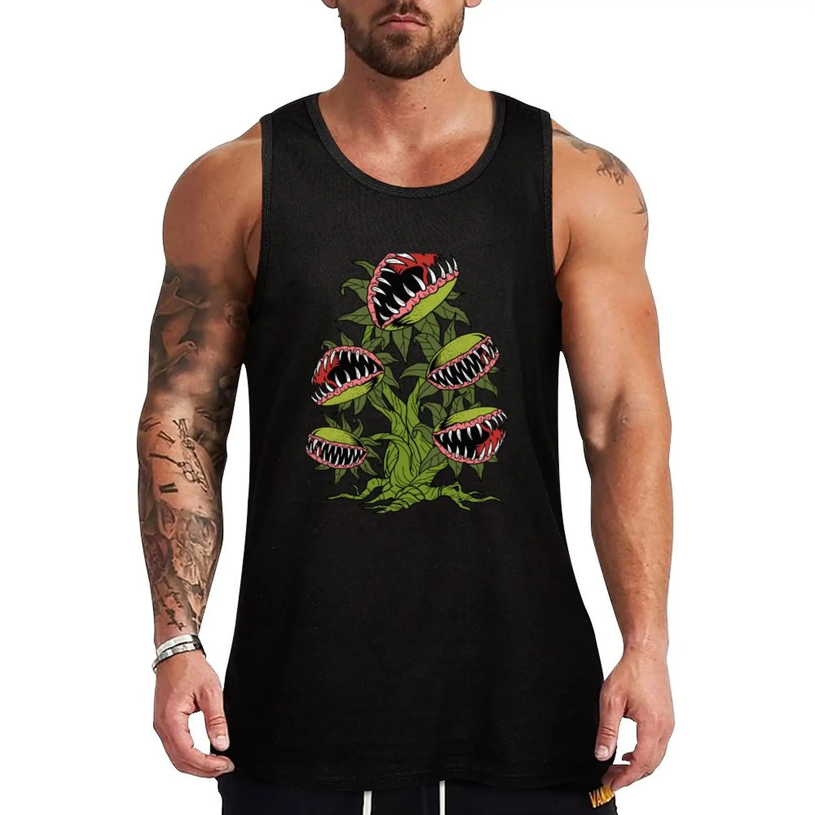 Carnivorous Plant Gifts Monster Venus Fly Trap Tank Top Comfort Stretch Tank Top Relaxed Fit Sleeveless