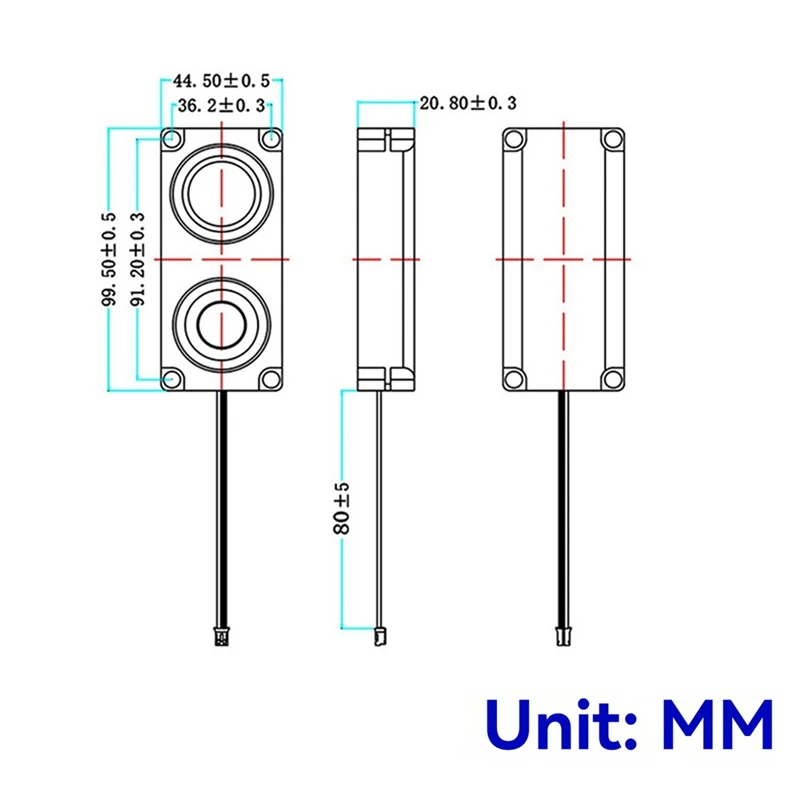 2Pcs Compact Square Speakers Sound System 45100 Speaker Ideal For Home Audio & Portable Use-B12B