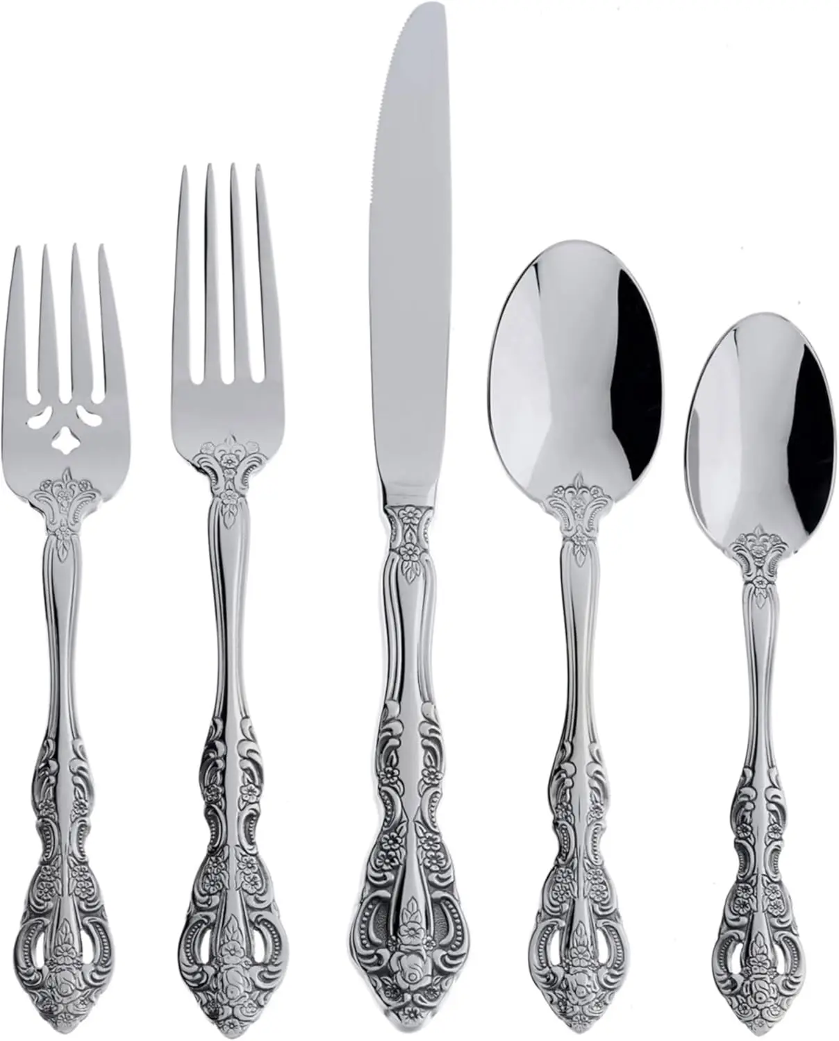 Michelangelo 20-Piece Flatware Set Service for 4 Artistic Elegance and Exquisite Style Increased Durability and Rust Resistance