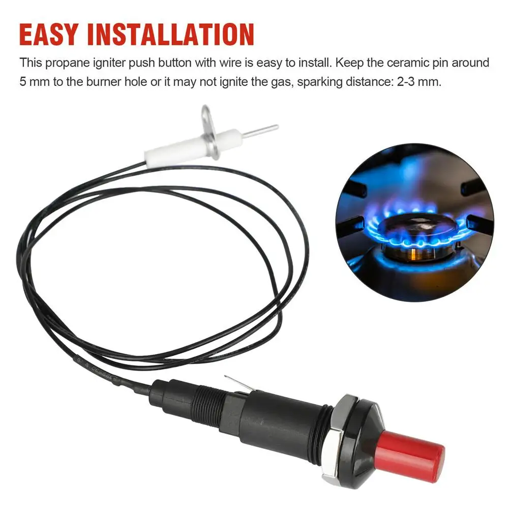 New Push Button Piezo Ignitor Igniter Spark Ignition Kit Stove BBQ Camping Hiking Outdoor Activities Gas Stove BBQ Replacement