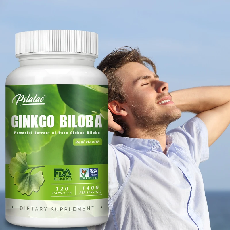 

Ginkgo Biloba - Support Brain Health, Cognitive Function, Improve Focus, Memory Clarity, and Increase Energy, Non-GMO