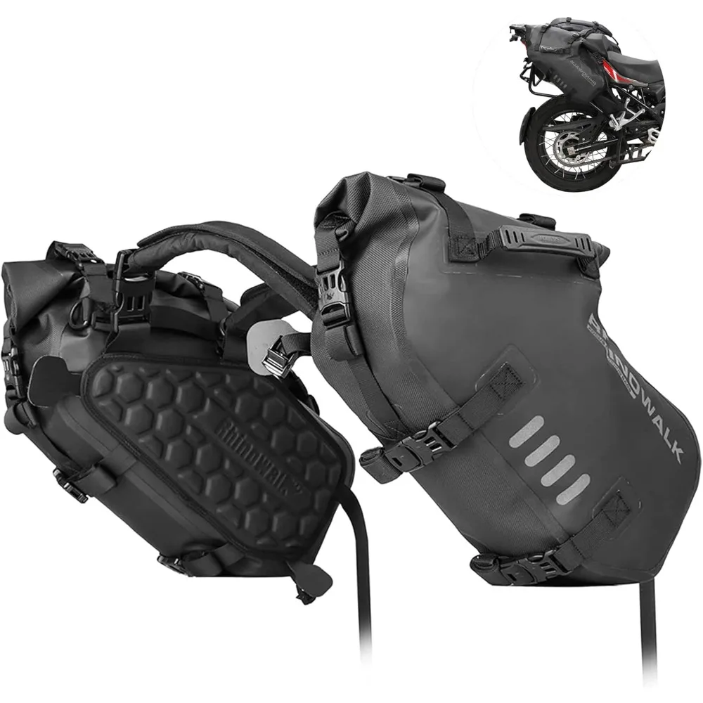 

Мотоциклетные седельные сумки, водонепроницаемые мотоциклетные седельные сумки, сумка через плечо 18л (9л*2), для большинства приключений и спортивных мотоциклетных стоек