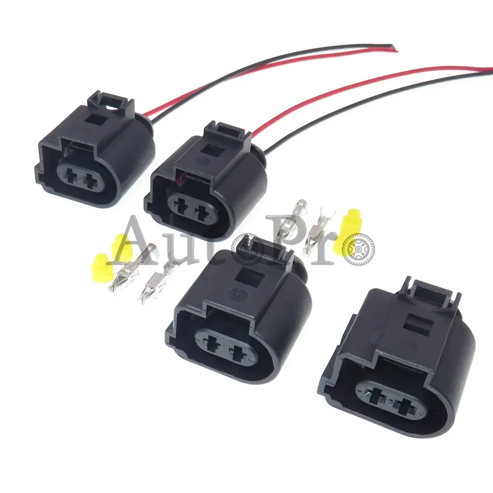 1 Set 2 Hole AC Assembly Auto Wire Harness Connector with Cables 2-1355339-2 2-1355200-2 Car Waterproof Socket Automobile Parts