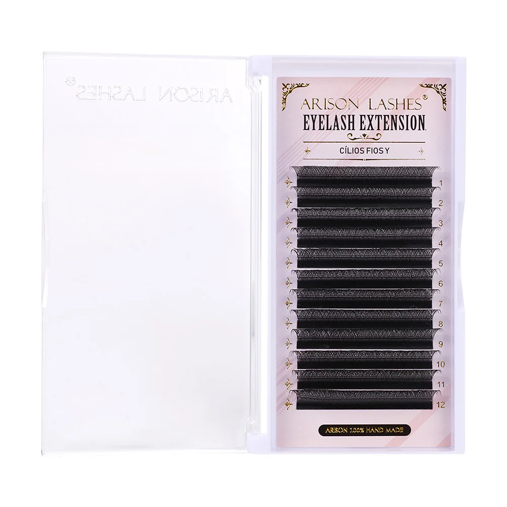ARISON 2D YY Lashes Double Tips Eyelashes Extension Premade Volume Fan Y-shape False Eyelash Super Soft Cilios Y For Wholesale — zdjęcie 3