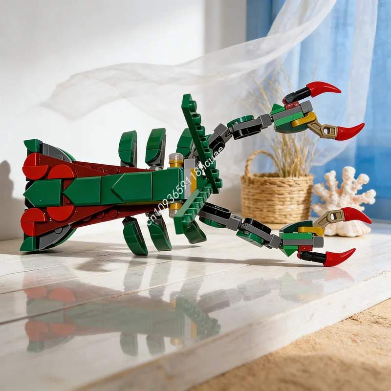 

Набор строительных блоков MOC «Креветка» (118 деталей), модель 3 в 1, архитектурный конструктор, рождественский подарок, развивающая игрушка, креативный набор для творчества, обучающий конструктор для детей