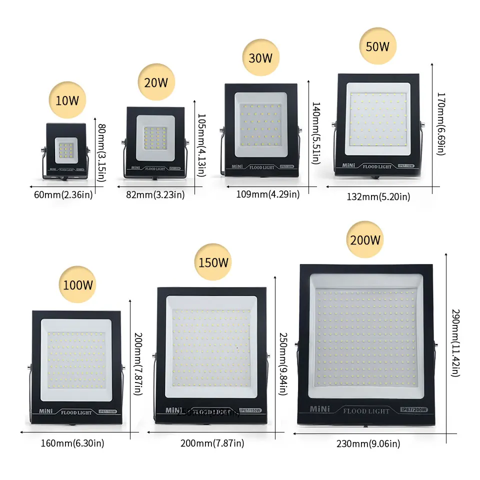 Reflektor LED IP67 wodoodporny 200W ogrodowa oświetlenie reflektor ścienny reflektor