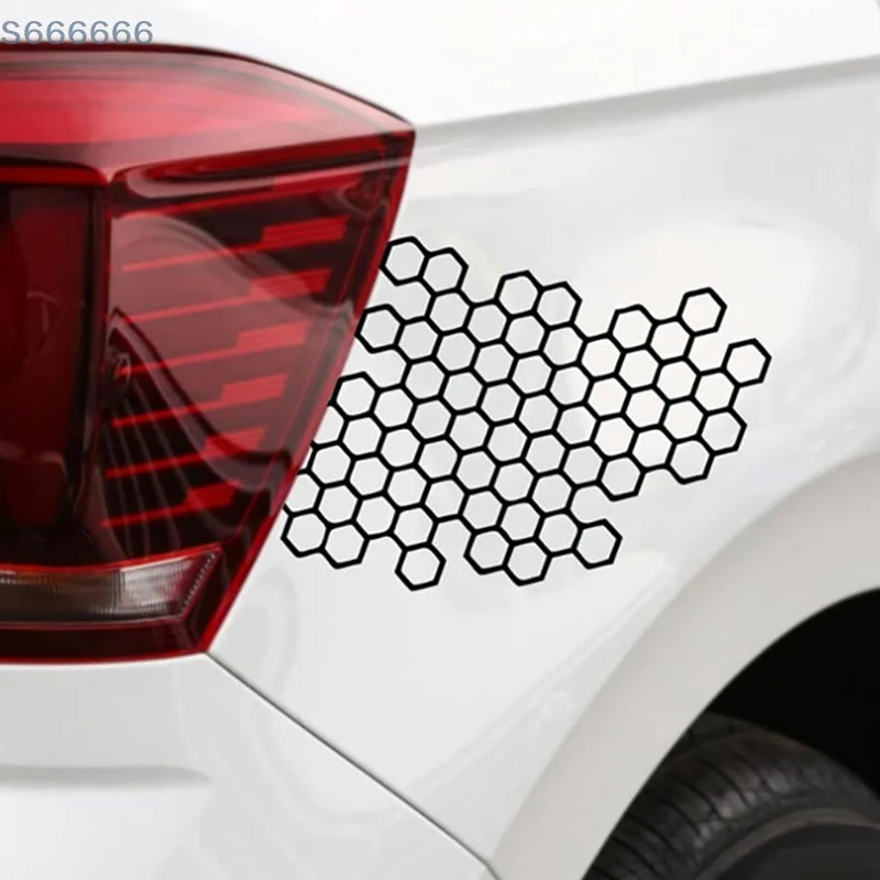Waterproof Motorcycle Sticker Honeycomb Helmet Decals Car Refit Creative Body Decoration Bumper Sticker for Vehicle Modification