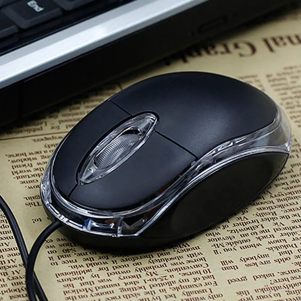 USB Optical Wired Mouse Laptop Home Office Mouse Anti Slip Roller Computer Accessories For PC Desktop