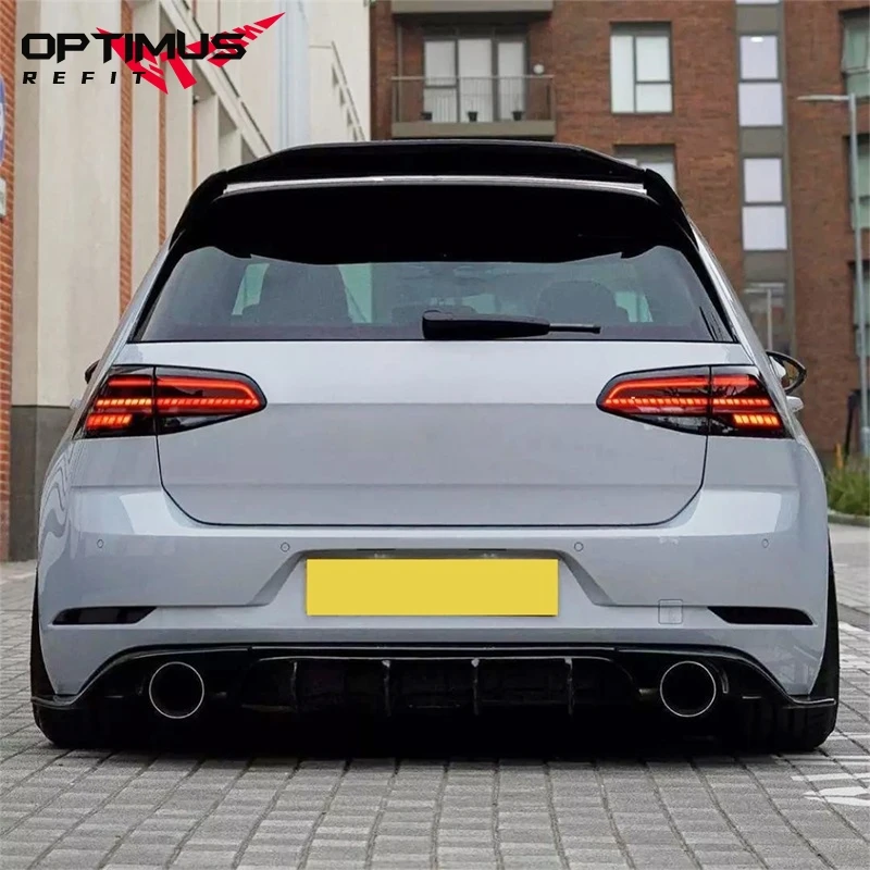 For Volkswagen VW GOLF MK7 MK7.5 MK7.5 TSI TDI GTI GTE GTD R 2014-2019 Aspec R400 ABS Car Rear Spoiler Wing Roof Wing Lip Trunk