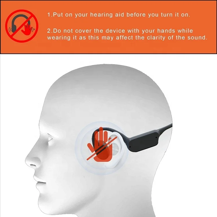 Bone Conduction Hearing Aid Bluetooth Headset Listening Devices With 16 Channel