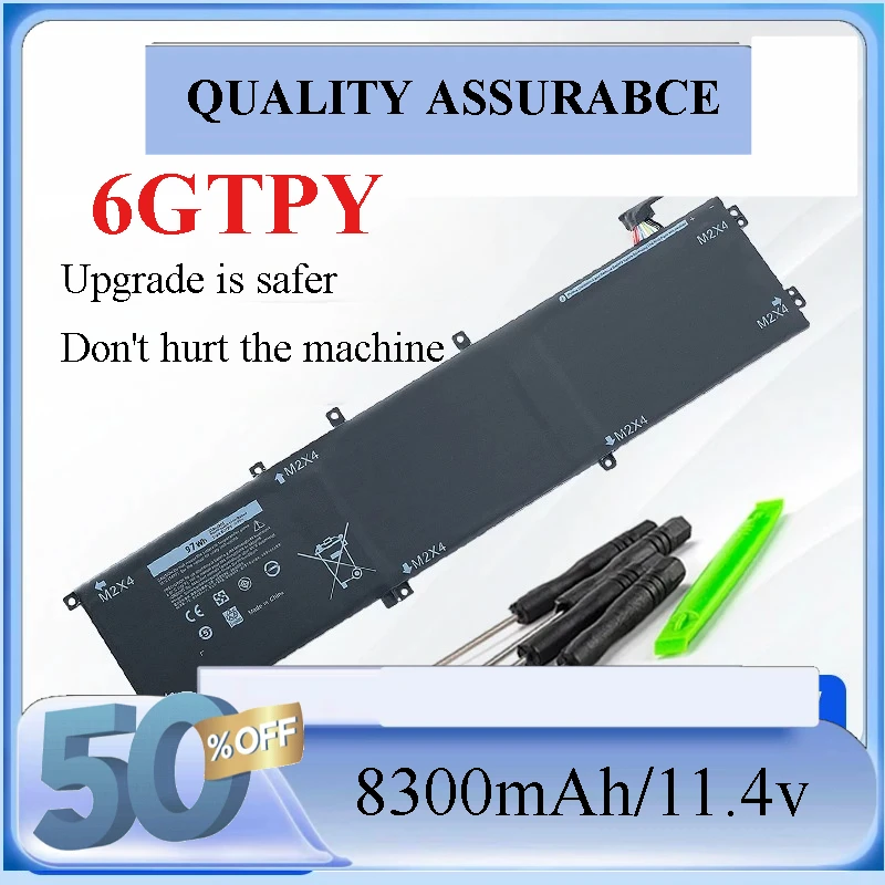 

6GTPY Battery For DELL XPS 15 9570 9560 7590 For DELL Precision 5520 5530 Series Notebook 11.4V 97WH
