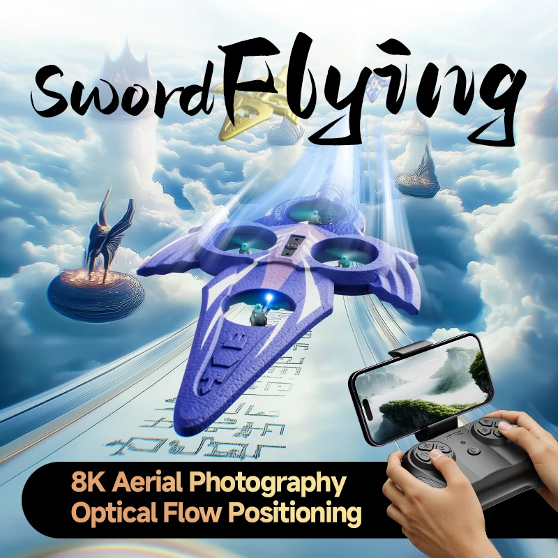 

Новый радиоуправляемый дрон-самолет 2026 года с камерой, для взрослых, пульт управления, трюки, пенопластовый, 360° ° Аэроплан для трюковых маневров