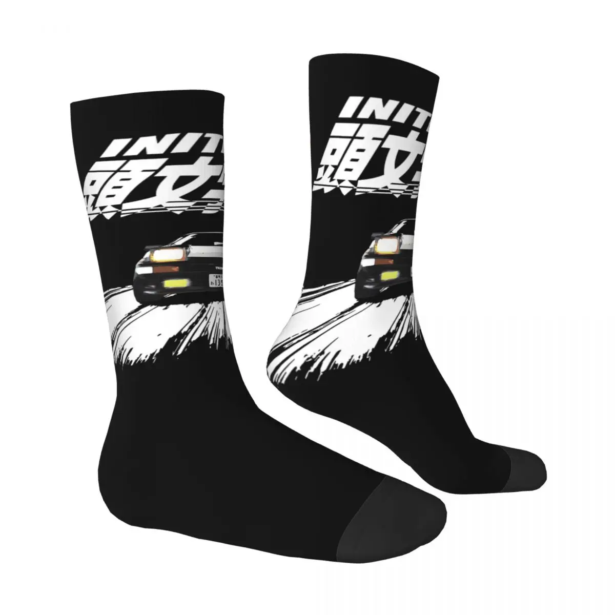 Initial D - AE86 Unisex Winter Socks Warm Happy Socks Street Style Crazy Sock