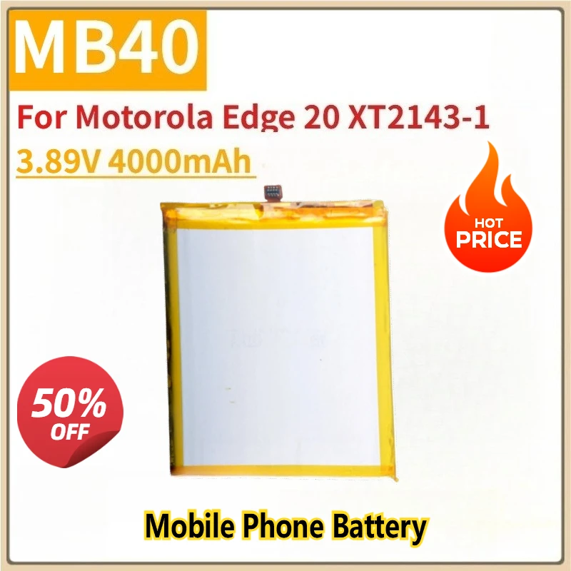 

New Replacement Mobile Phone Battery 3.89V 4000mAh MB40 for Motorola Edge 20 XT2143-1