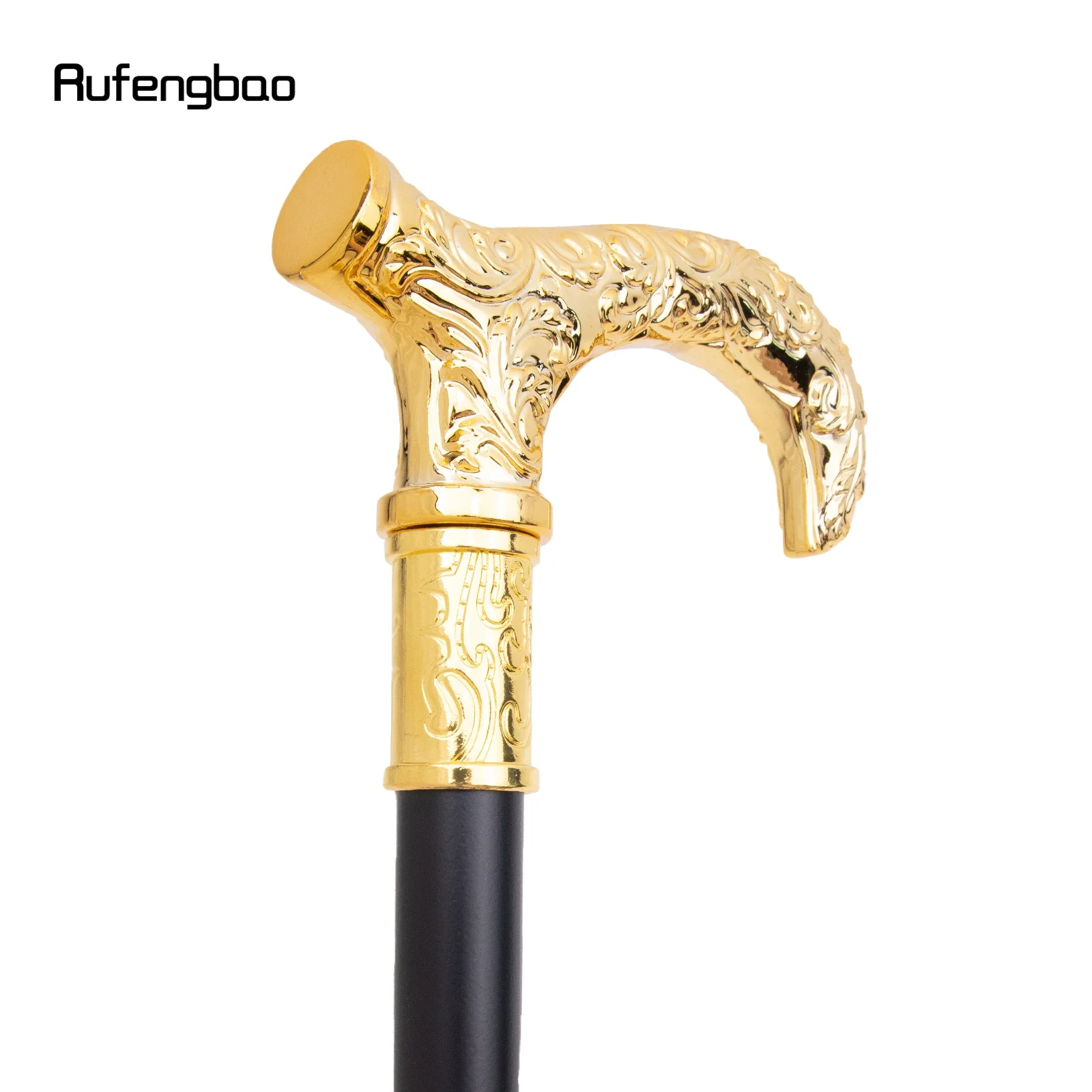 ดอกไม้สีทองรูปแบบเดิน Cane แฟชั่นตกแต่งเดิน Stick สุภาพบุรุษ Elegant คอสเพลย์ Cane KNOB Crosier 93 ซม