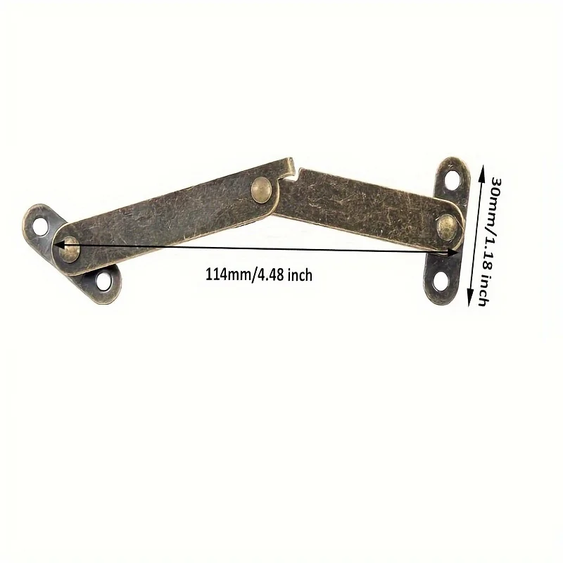 10/20Pcs Lid Support Hinges Remain Antique Bronzes Iron Decor Hinge Box Furniture Hardware Cabinet Door Kitchen Hardware