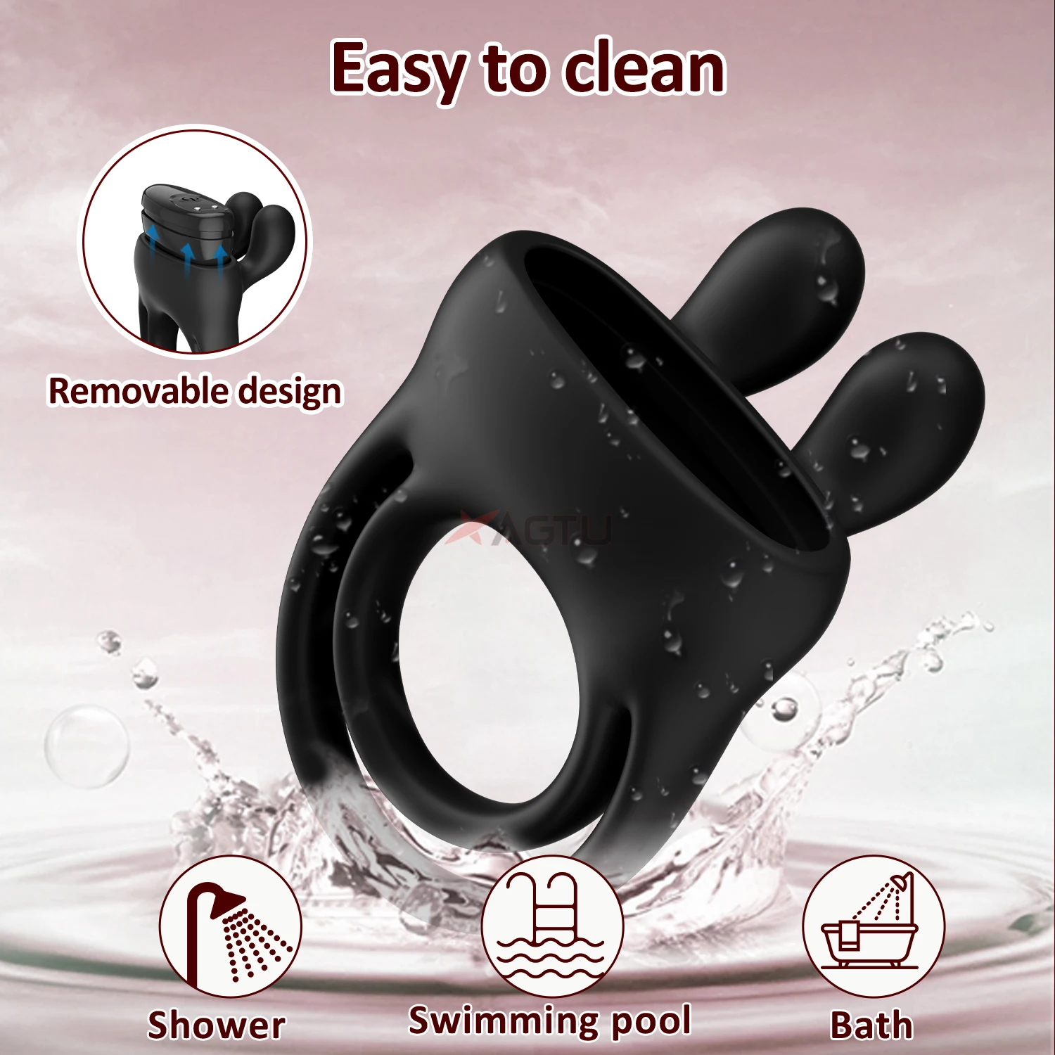 APP Vibrating Cock Ring Penis Ring Male Erection Enhancing Clit Vibrator for Women Clitoral Stimulator Adult Sex Toys for Men - view 6