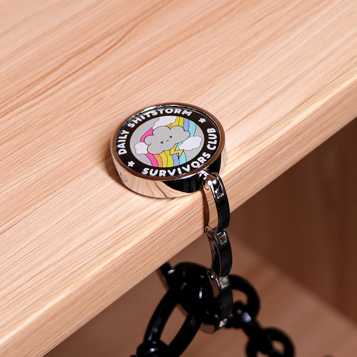 

Storm Quotes Handbag Hooks Folding Metal Table Bag Holders Portable Purse Hangers Unique Parts Accessories Non-Slip Hooks