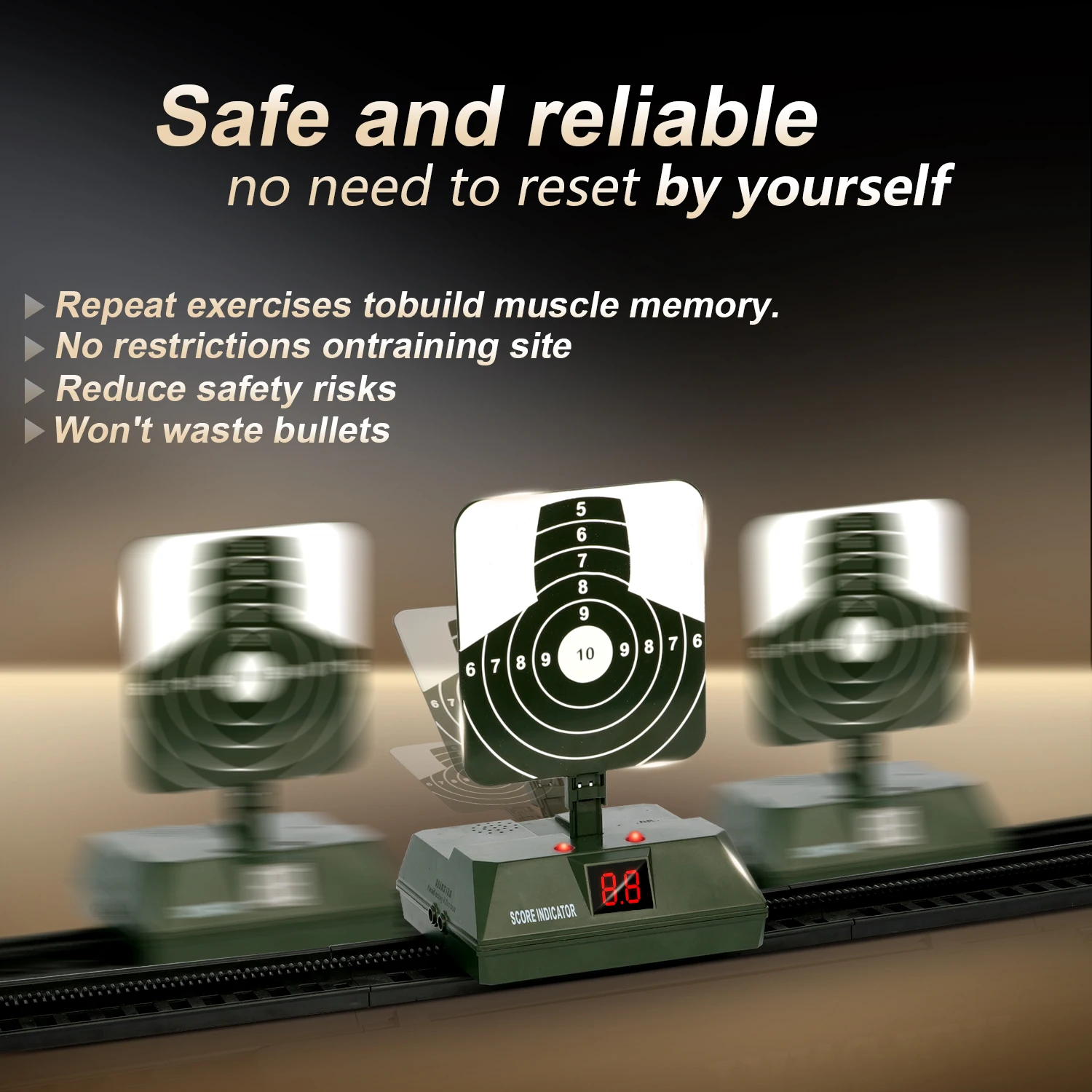 T1358 Auto-reset Shooting Target: Efficient Training to Build Muscle Memory Without Interrupting Practice.