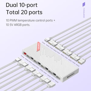 وحدة تحكم مقسم الشفط المغناطيسي ، مقسم المحور PWM & ARGB ، 5V 3Pin ، مروحة تبريد مروحة علبة الكمبيوتر ، من 1 إلى 10 أعلى 7 قطع غيار لمروحة Ventisol للمبيعات - No2