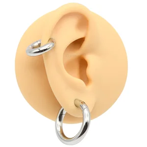 Cincin Ring Segmen Baja Tahan Karat Berengsel Halus 00G Ukuran Besar Septum Clicker BCR PA Cincin Hidung Tindik Bobot Tandu Telinga 10 penjualan terbaik tindik tongkat pangeran albert - №