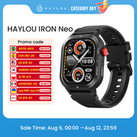 HAYLOU IRON NEO Smartwatch 1.95’’ HD Display 3ATM Waterproof Bluetooth Call 30 Days Battery Life Sport Smart Watch for Outdoor