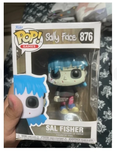 2025 Funko POP Sally Cara Larry 875 #   Sal Fisher 876 #   Cara de Sally 472 #   Figura de vinilo modelo juguetes colección juguete de regalo de cumpleaños