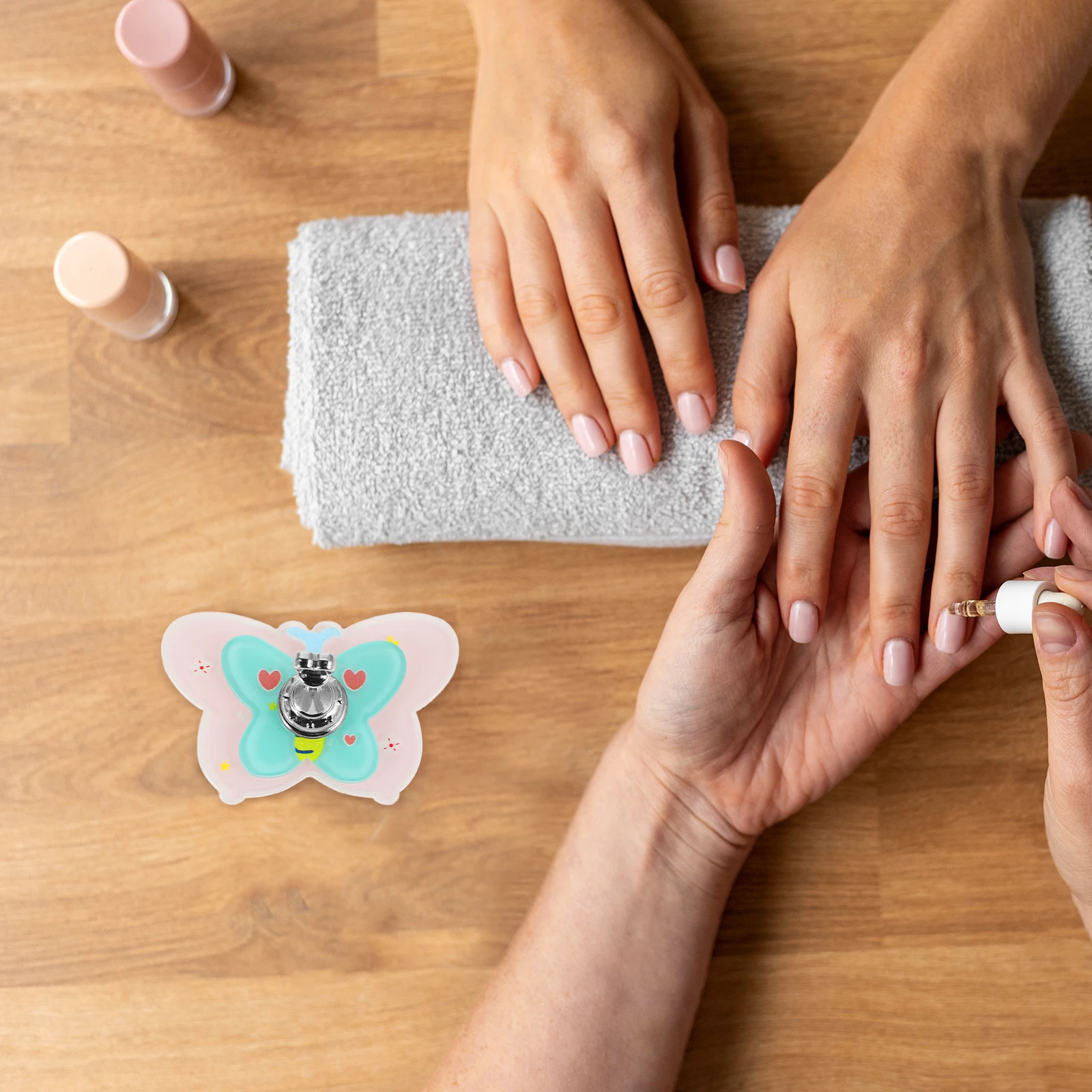 

Butterfly Manicure Repair Nail Acrylics Curved Nails Tips Flat Dual Forms Metal Jewelry Stand Home