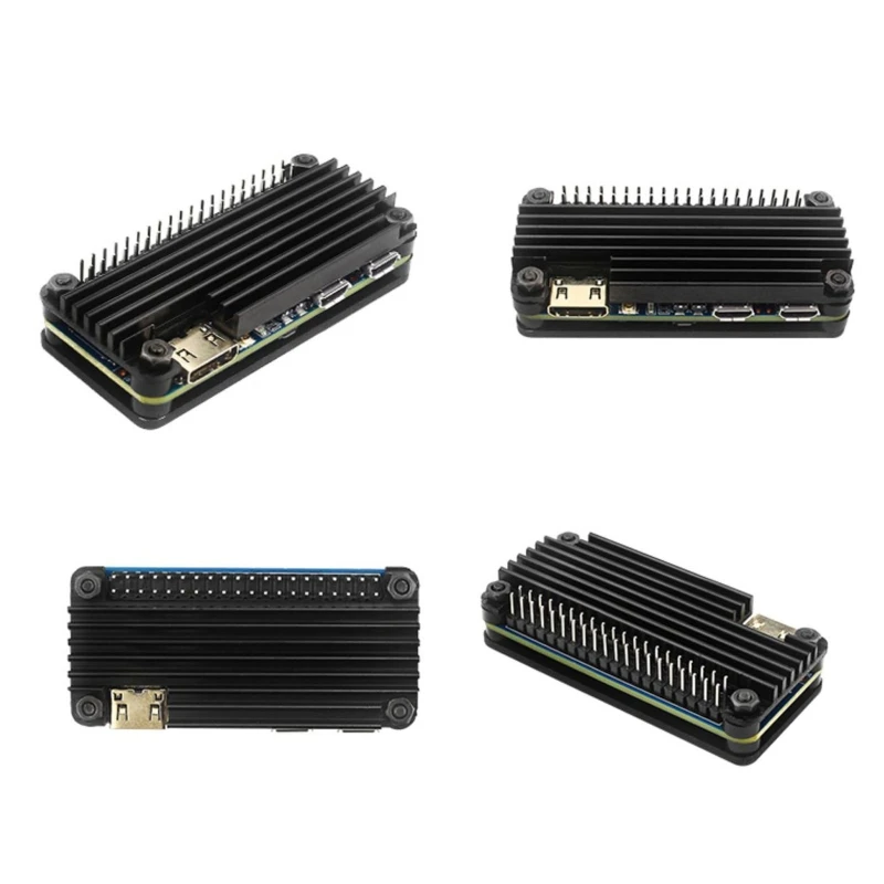 896F Aluminum Alloy Cover Case with 40Pin GPIO Header for Banana Pi M2 Zero Metal Shell with CPU Heatsink Passive Cooling image 3
