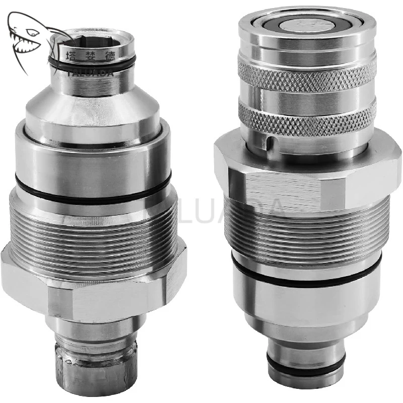 

7246799 7246802 AT406474 For Bobcat 753 763 773 863 864 883 A770 JD 318E 319E 320E Hydraulic Male Female Flat Face Quick Coupler