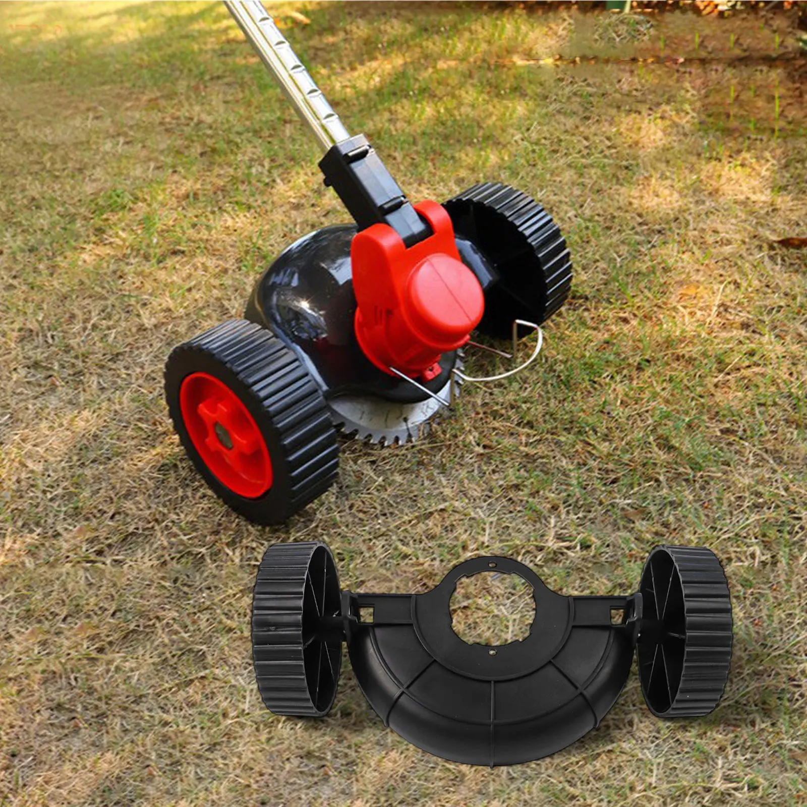 Adjustable Lawnmower Wheels Effortless Trimming Reduced Strain On Hands Seamless Cutting Design Weight Distribution