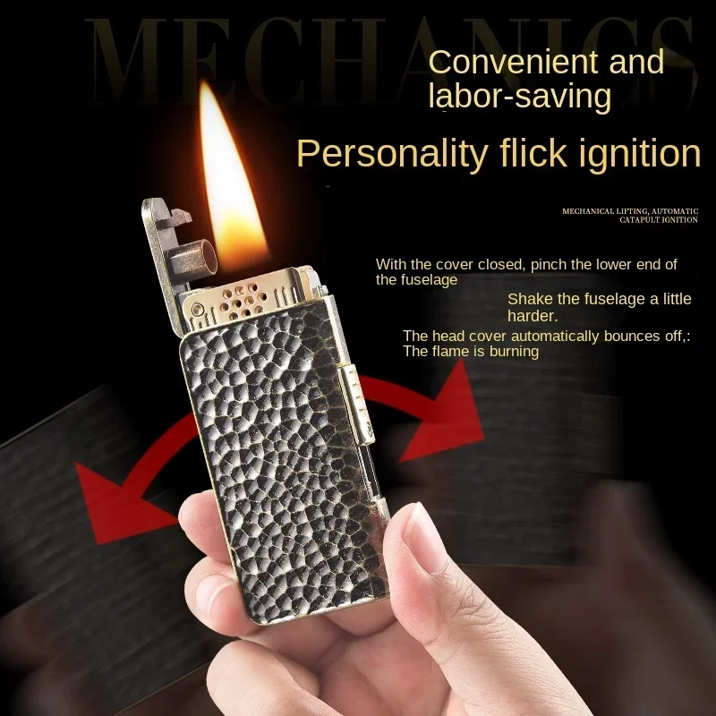 

Новая ветрозащитная газовая зажигалка 2026 года для мужчин, с механическим выдвижным механизмом, автоматическим поджигом, аксессуар для сигарет, небольшой подарок, новинка