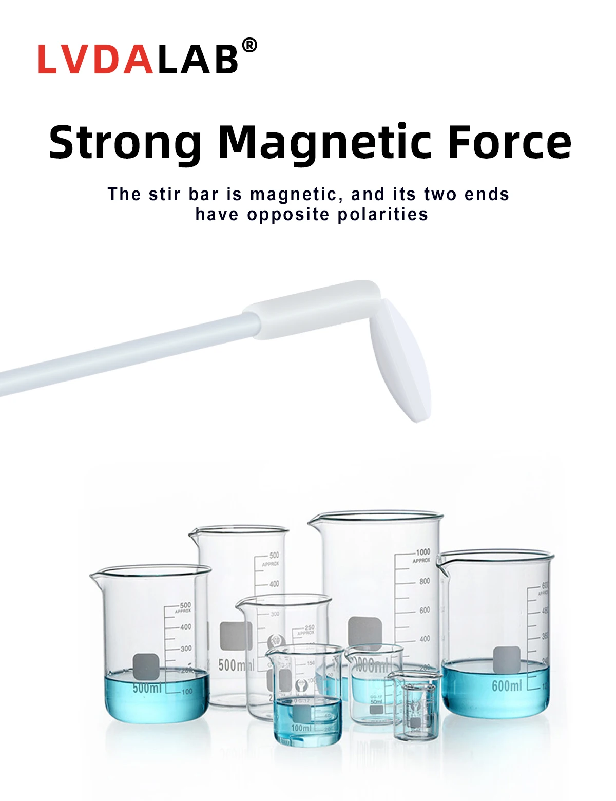 5pcs/lot 10pcs/lot Lab PTFE Stirring Magnet Corrosion-Resistant Acid-Resistant for Chemical Solvents Type A
