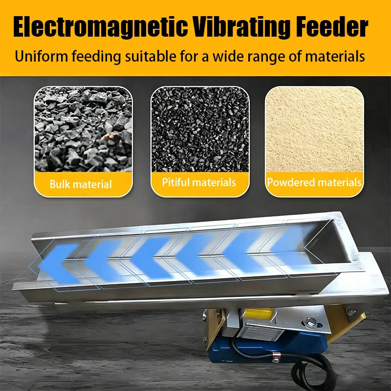 GZV Series Mini Electromagnetic Vibrating Feeder 220V Adjustable Speed Electric Industrial Automatic Vibratory Feeding Equipment