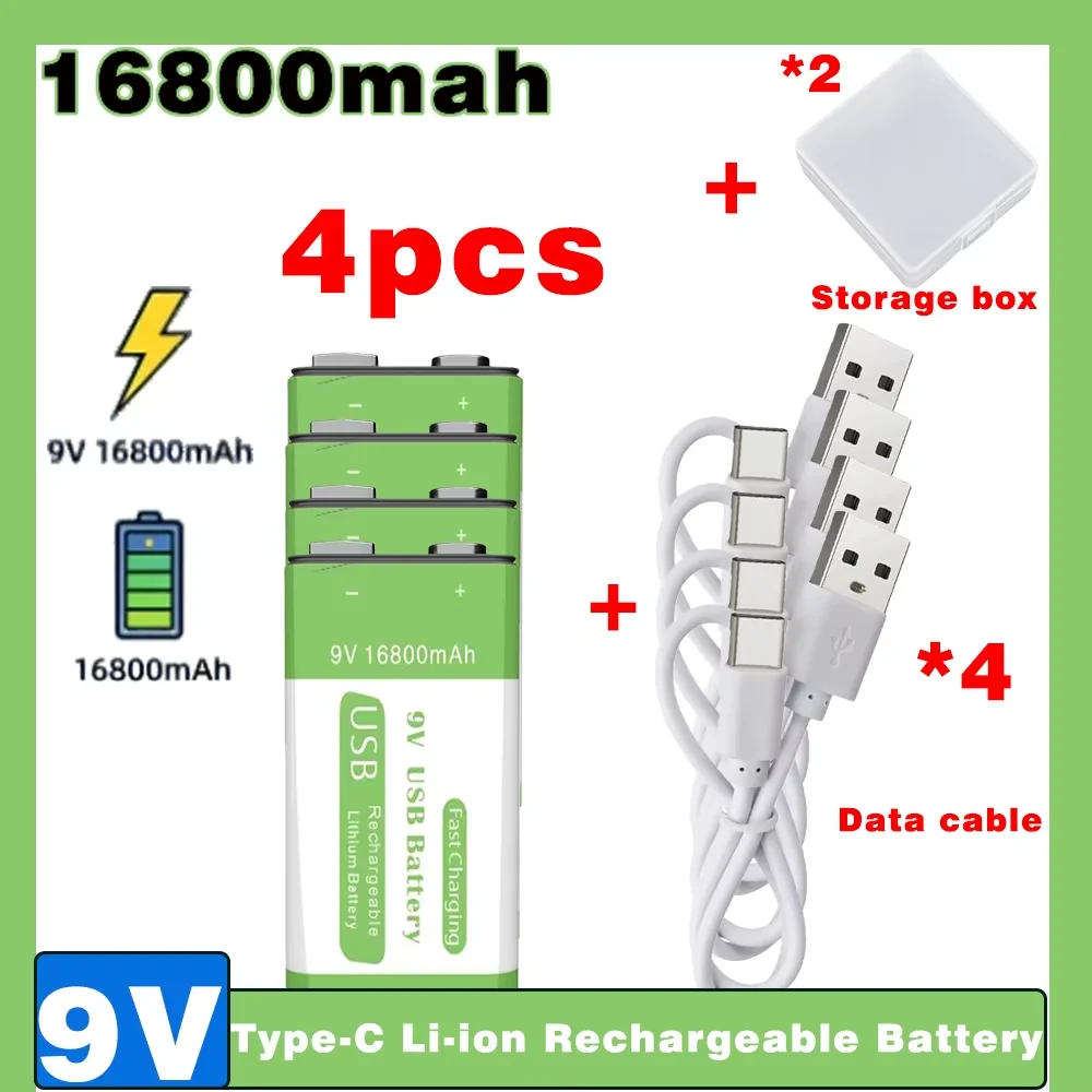 New 9V 16800Mah Rec…