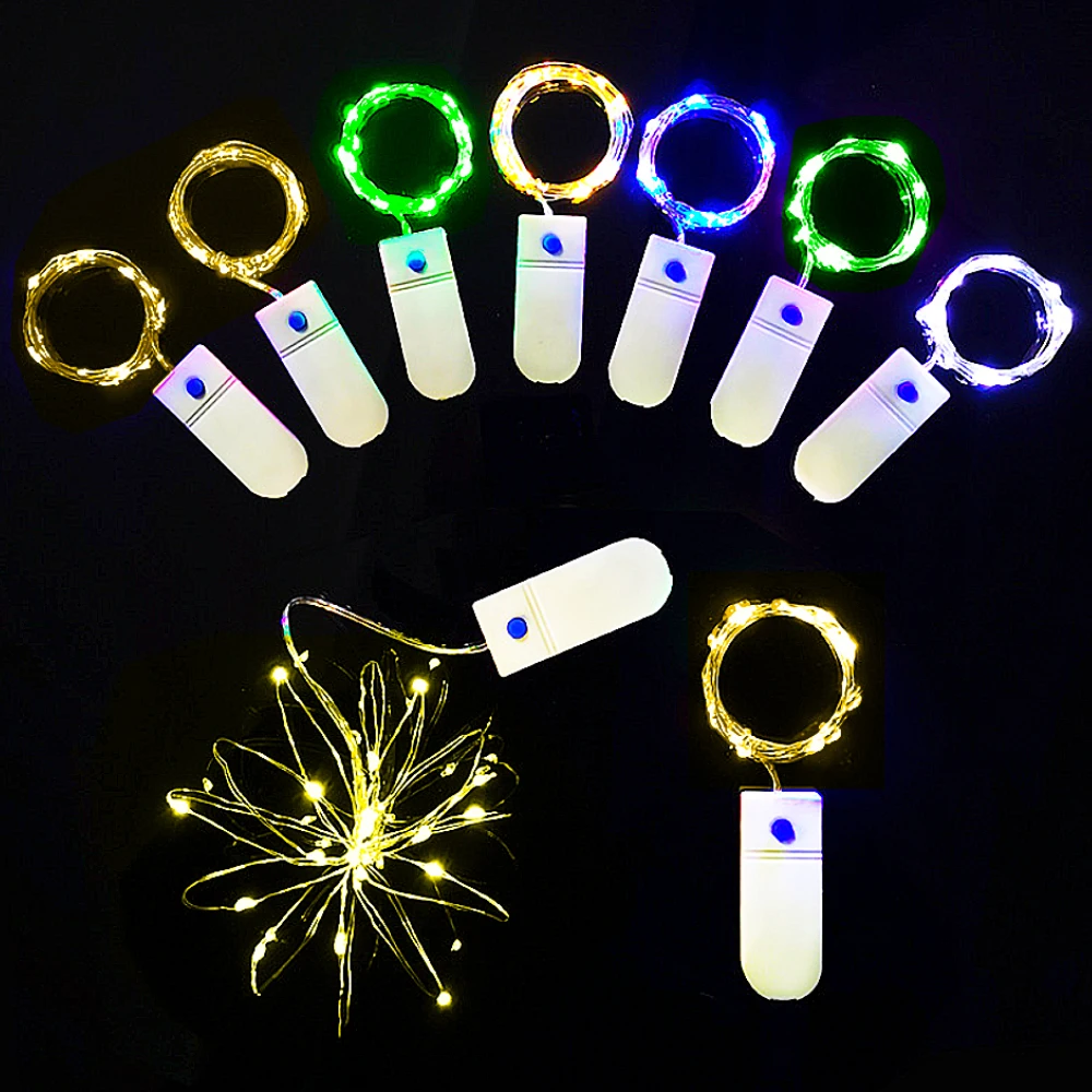 LED 3 Modes Copper Wire String Lights 5M Battery Operated Holiday lighting Fairy Garland For Christmas Tree Wedding Party Decor