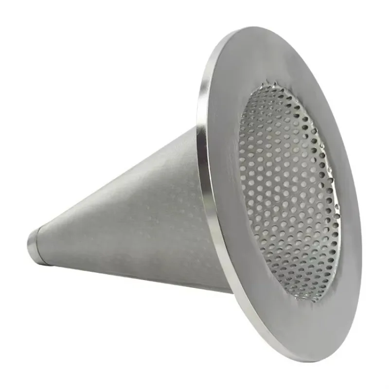 ไส้กรองน้ำมันสแตนเลสแบบกรวย 145*211*208 องศา ไส้กรองไฮดรอลิก สภาพใหม่