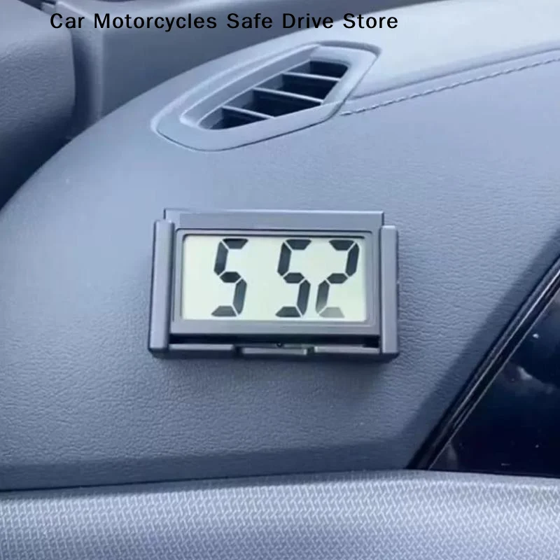 【M】Mini Digital Clock Large Screen Car Clock For Truck Dashboard Self-adhesive Mini Clock Car Dashboard Electronic Clock