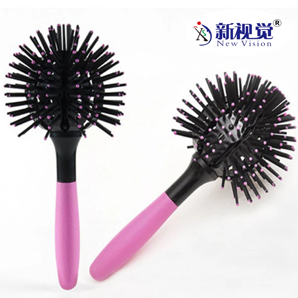 Spherical 3D Curly Hair Comb Air Bangs Modeling Comb Massage High Temperature Resistance Salon Makeup 360 Degree Magic Horn Hair