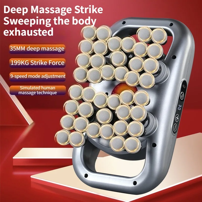 42-head Electric Massage Gun Powerful Quiet Full-body Wireless Vibration Massager Gun Professional Comfortable Massage Machine