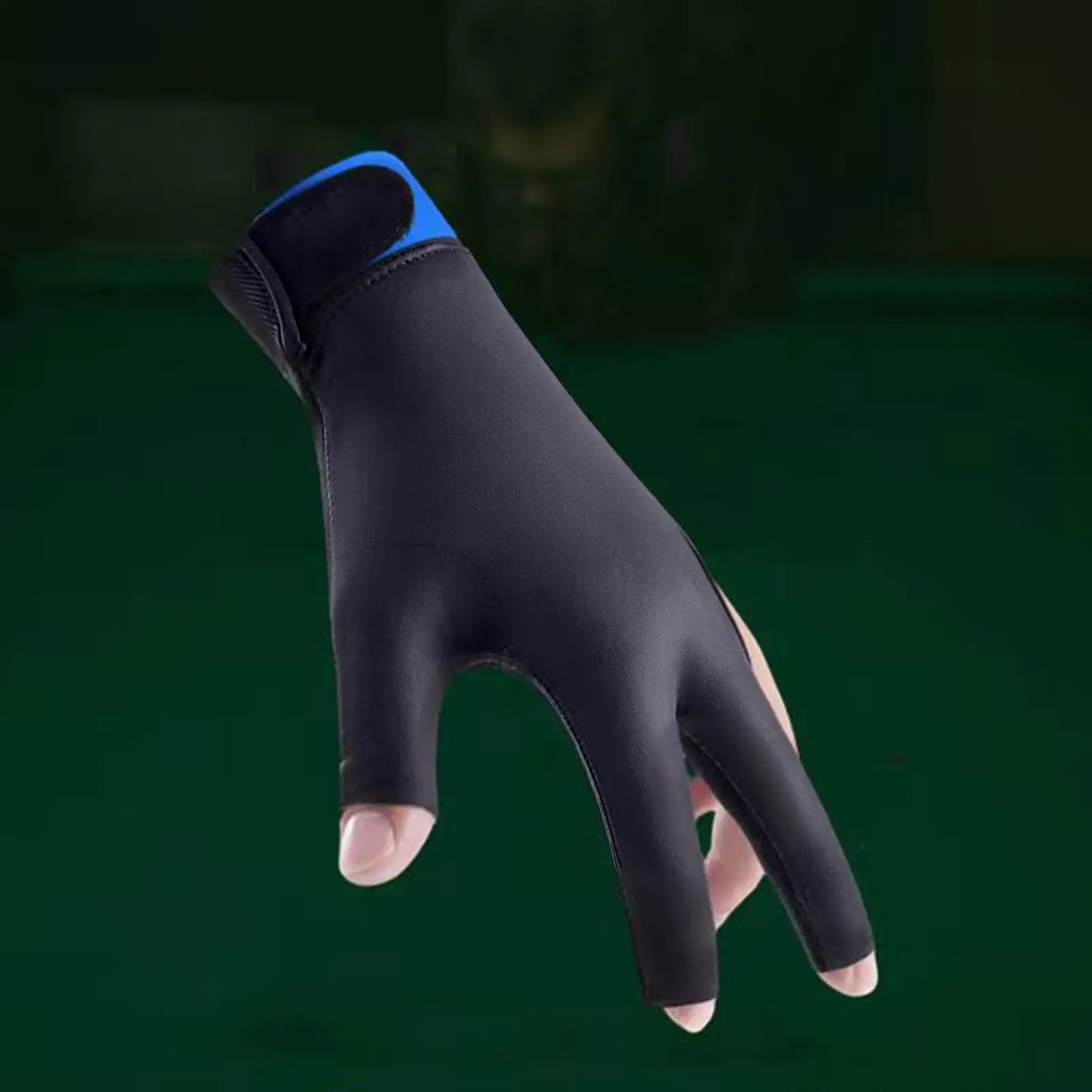 Billiards Glove Left Hand 3-Finger Anti-Slip Sports Accessories Lightweight Pool Glove For Women For Adults Men Beginner Hall