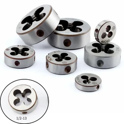 Threading Round Die 1pcs UNC Right Hand Round Die Size1/4-20 5/16-18 3/8-16 1/2-13  Alloy Steel Round Die Tool For Machining